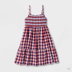 Girls' Adaptive Abdominal Access Dress - Cat & Jack™ Red/Navy 4T 2T and 3T NWT 4